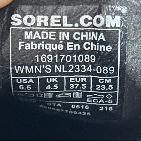 Sorel Lea Wedge Joan Of Arctic Taupe Brown Leather Ankle Boot Sz 6.5 NL2334-089 - Picture 10 of 11